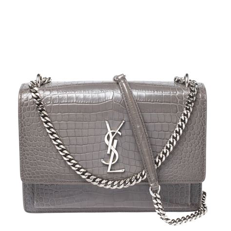 sunset satchel bag ysl|ysl sunset bag croc grey.